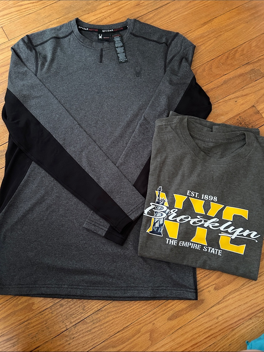 Spyder Gray & Black Long-Sleeve Performance Tee